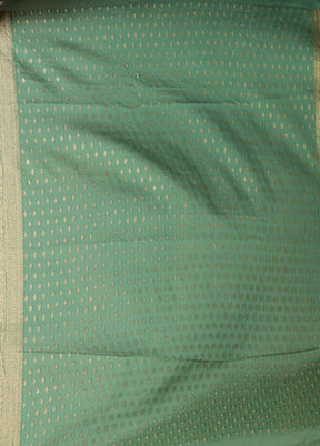 Green Georgette Saree With Blouse Piece