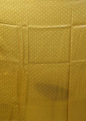 Yellow Dupion Silk Saree With Blouse Piece