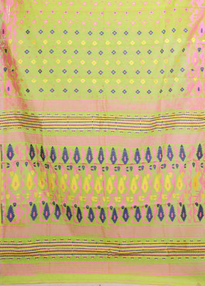 Green Jamdani Cotton Saree Without Blouse Piece