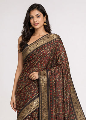 Cream Pure Cotton Saree With Blouse Piece