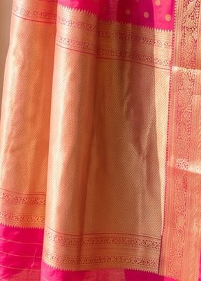 Pink Katan Silk Saree With Blouse Piece