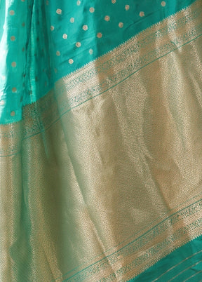 Green Katan Silk Saree With Blouse Piece