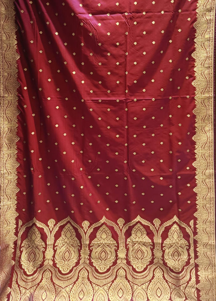 Purple Katan Silk Saree With Blouse Piece