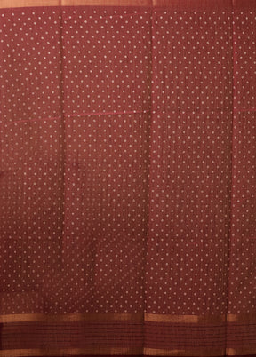 Purple Chanderi Cotton Saree With Blouse Piece