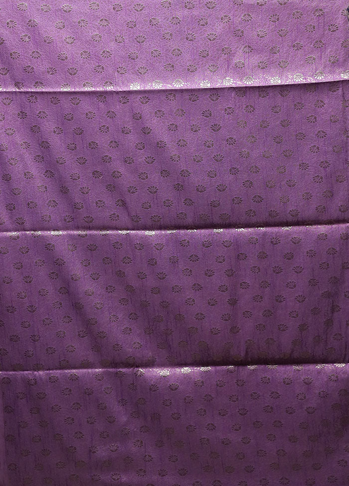 Purple Dupion Silk Saree With Blouse Piece