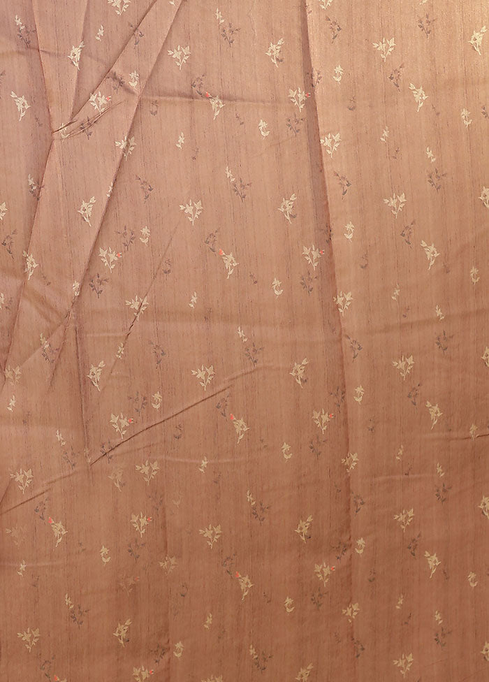 Grey Linen Silk Saree With Blouse Piece