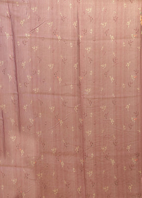 Purple Linen Silk Saree With Blouse Piece