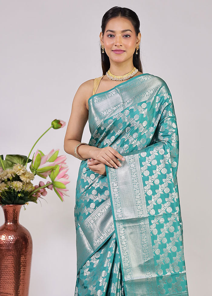 Peacock Haze Duo – Yellow Organza & Green Dupion Silk Sarees