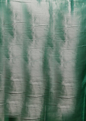 Green Dupion Silk Saree With Blouse Piece