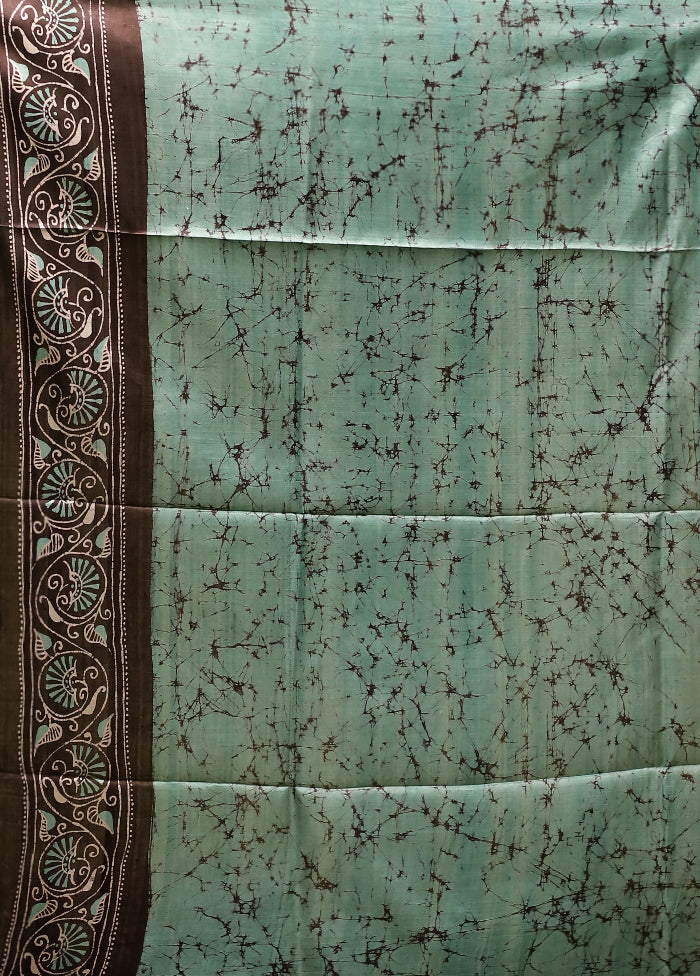 Multicolor Printed Pure Silk Saree Without Blouse Piece