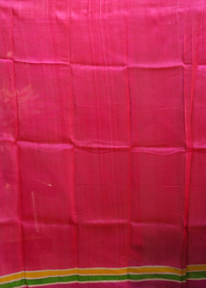 Multicolor Printed Pure Silk Saree Without Blouse Piece
