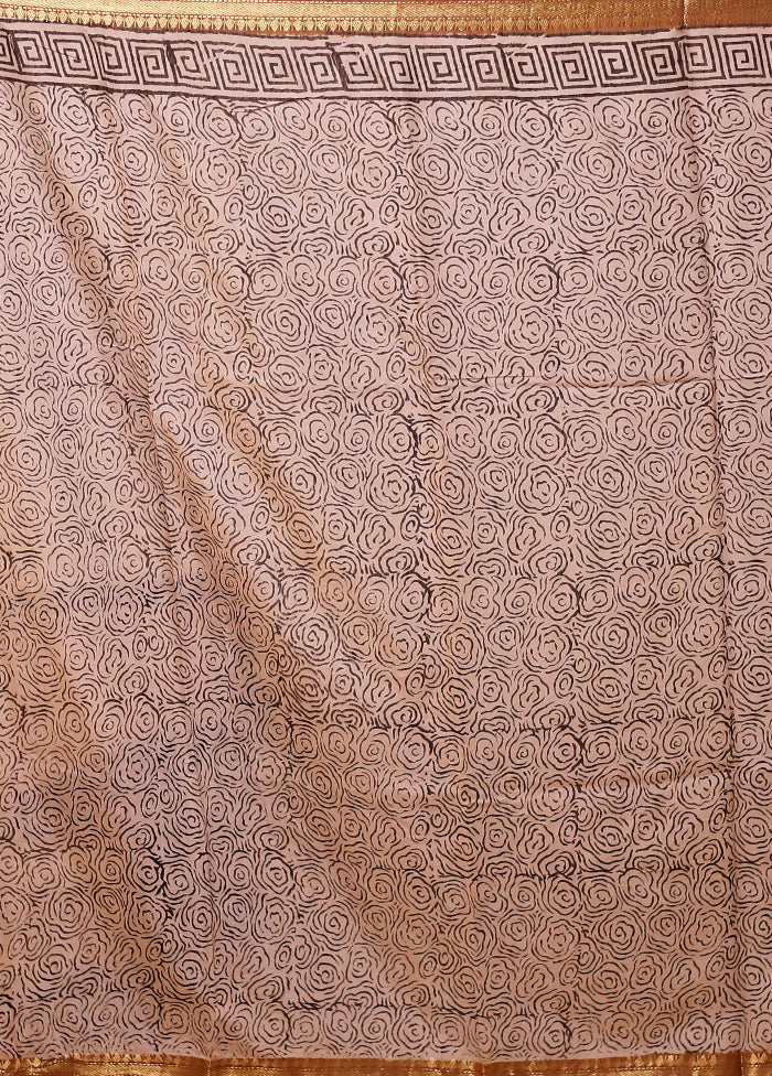 Maroon Chanderi Cotton Saree With Blouse Piece