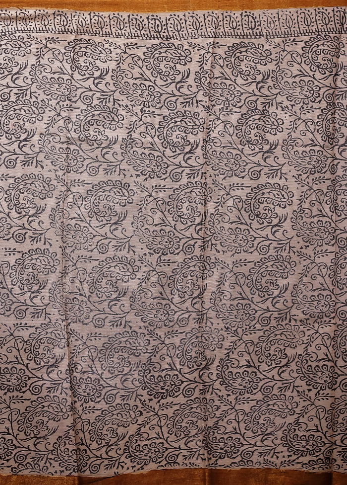 Black Chanderi Cotton Saree With Blouse Piece