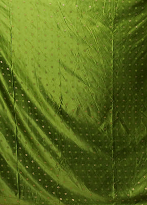 Green Dupion Silk Saree With Blouse Piece