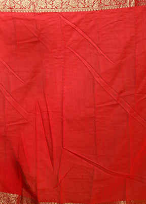 White Dupion Silk Saree With Blouse Piece
