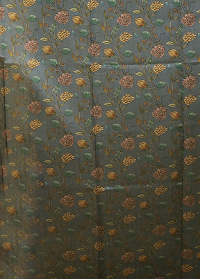 Blue Cotton Saree With Blouse Piece