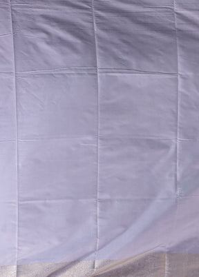 Grey Dupion Silk Saree With Blouse Piece