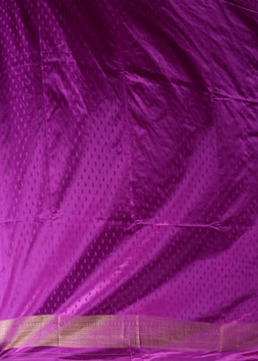 Purple Dupion Silk Saree With Blouse Piece