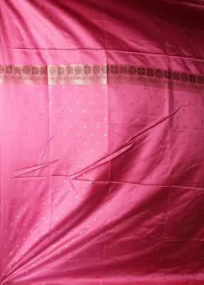 Pink Dupion Silk Saree With Blouse Piece