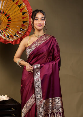 Rang Mahal Duo – Maroon Banarasi & Cream Tissue Silk Sarees