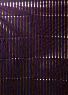 Purple Banarasi Silk Saree With Blouse Piece