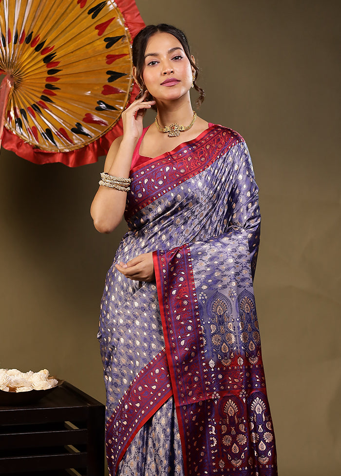 Ghee Ka Diya Duo – Multicolor Tanchoi & Purple Chiffon Sarees