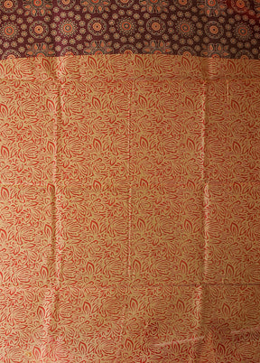 Purple Chanderi Silk Saree With Blouse Piece