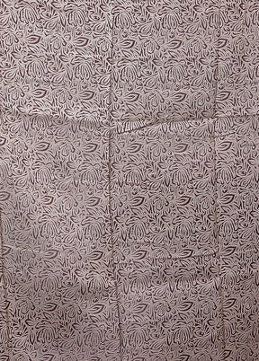 White Chanderi Silk Saree With Blouse Piece