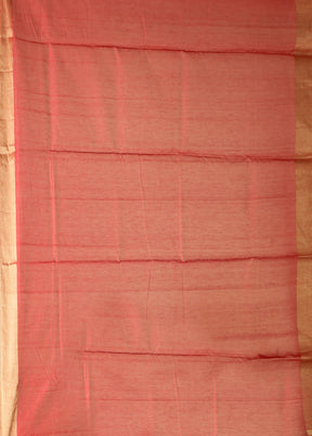 Red Chanderi Silk Saree With Blouse Piece