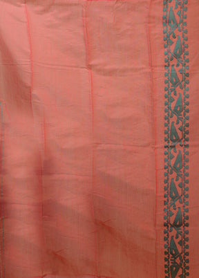 Pink Jamdani Cotton Saree Without Blouse Piece