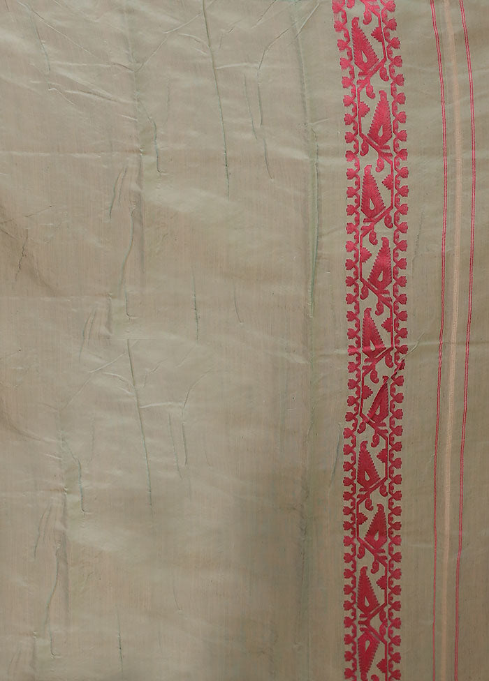 Green Jamdani Cotton Saree Without Blouse Piece
