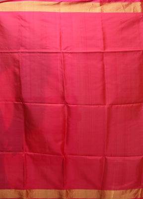 Multicolor Handloom Kanchipuram Pure Silk Saree With Blouse Piece