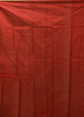 Maroon Kanjivaram Silk Saree With Blouse Piece