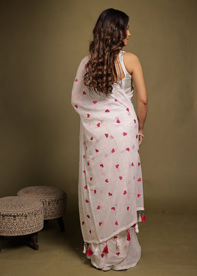 Diya Jodi – White Cotton Saree & Multicolor Silk Kurta Set