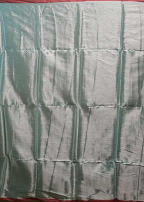Blue Tissue Silk Saree With Blouse Piece