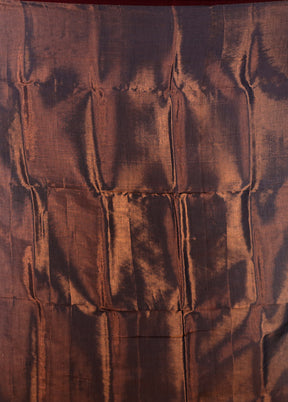 Brown Tissue Silk Saree With Blouse Piece