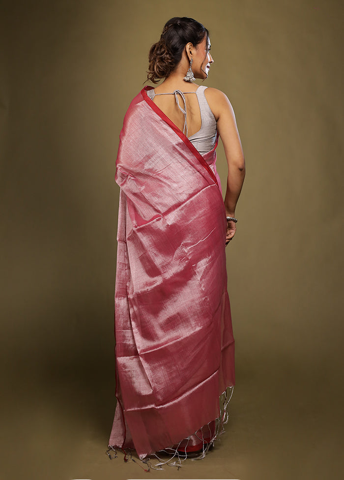 Purple Tissue Silk Saree With Blouse Piece