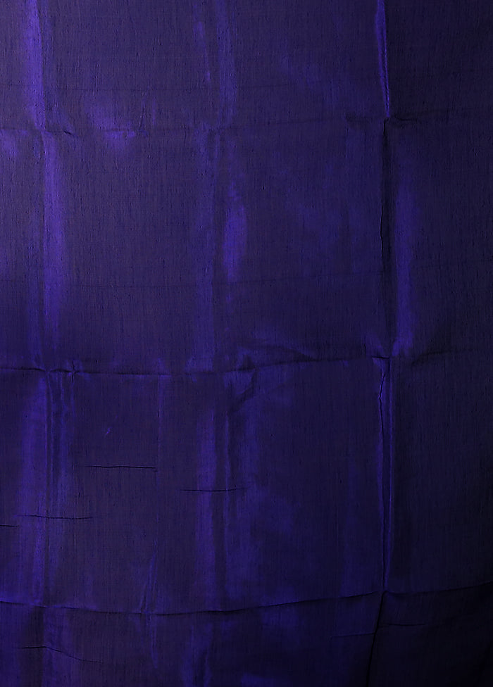 Blue Tissue Silk Saree With Blouse Piece