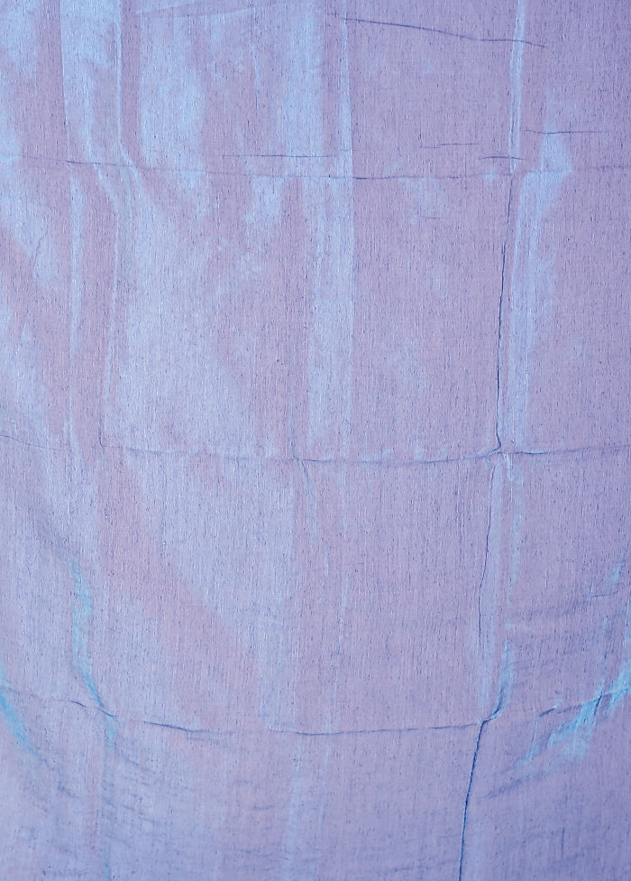Blue Tissue Silk Saree With Blouse Piece