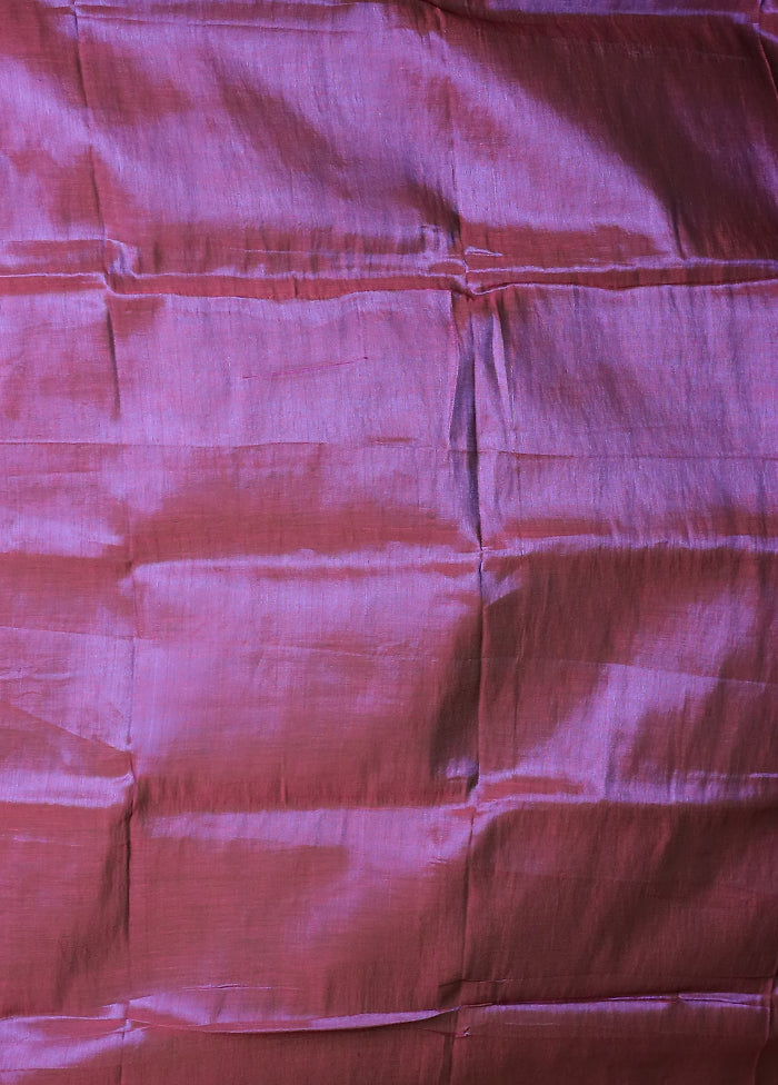 Purple Tissue Silk Saree With Blouse Piece