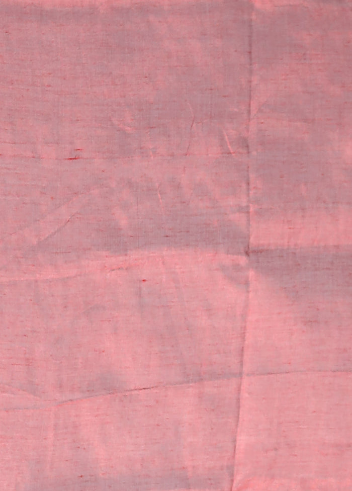 Red Tissue Silk Saree With Blouse Piece