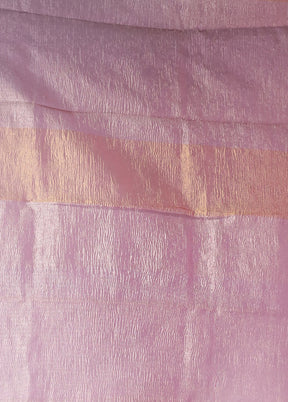 Purple Tissue Silk Saree With Blouse Piece