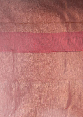 Red Tissue Silk Saree With Blouse Piece