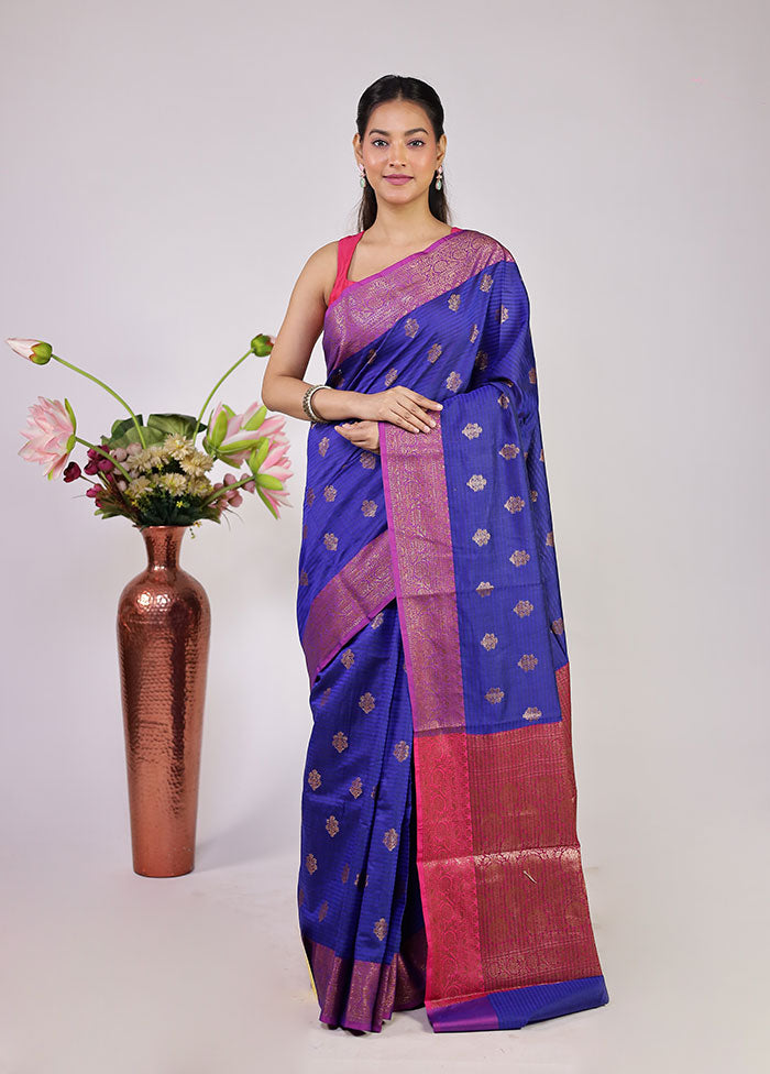 Ma & Meye Duo – Pink Tissue Silk & Blue Cotton Sarees
