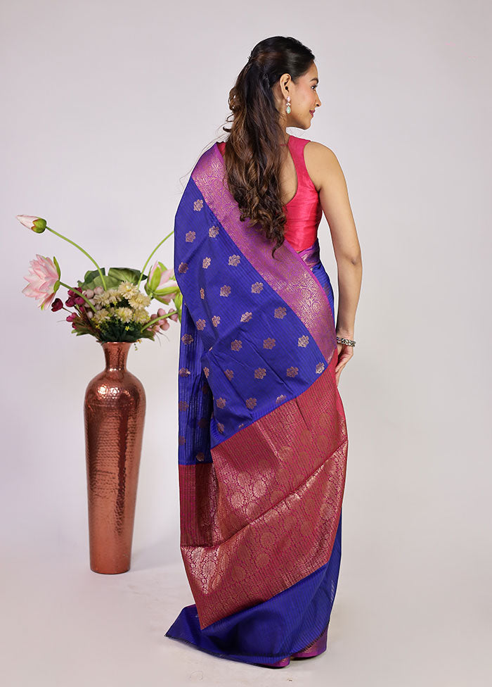 Ma & Meye Duo – Pink Tissue Silk & Blue Cotton Sarees
