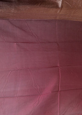 Maroon Dupion Silk Saree With Blouse Piece