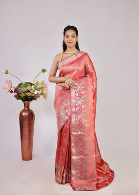 Ma & Meye Duo – Pink Tissue Silk & Blue Cotton Sarees