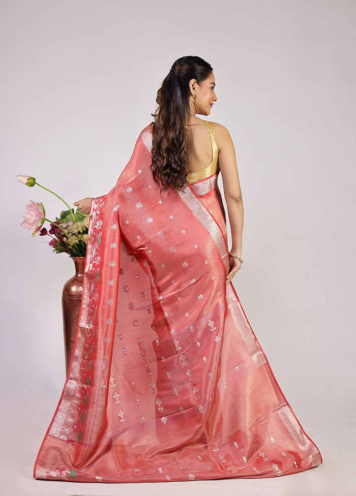 Ma & Meye Duo – Pink Tissue Silk & Blue Cotton Sarees