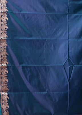 Green Banarasi Silk Saree With Blouse Piece