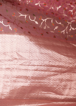 Pink Organza Saree With Blouse Piece